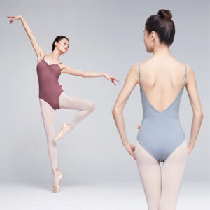 Ballet Leotards for Women Ballet Backless Camisole Dance Leotards Adults Ladies Straps Sleeveless Bodysuit Gymnastics Leotard