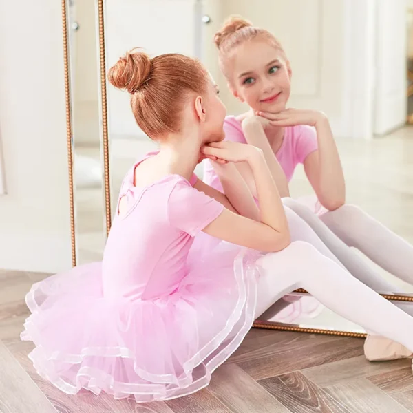 Girls Dance Tutu Dress Swan Lake Costume Cute Bowknot Tulle Dresses Skirts Ballerina Dancing Clothing - Image 3