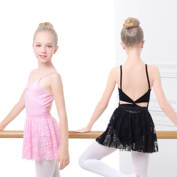 Gymnastics Leotards Crisscross Straps Leotards Ballet Dance Leotard Girls Gymnastic Clothes Black Sling Bodysuit Kids Leotard