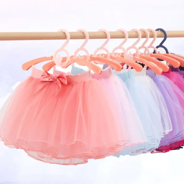 Ballet Skirt Girls Ballet Tutu Fluffy Dance Tutu Skirt Satin Bow Knot Tulle Skirts Ballet Dance Costumes Puffy Short Dresses - Image 6