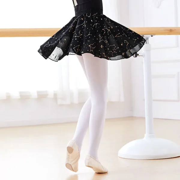 Ballet Skirt Elastic Chiffon Skirt Dance Skirt Girls Woman Constellation Pattern Half Skirt For Dancing - Image 3