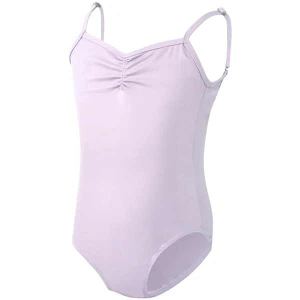 Ballet Leotards Girls Gymnastics Leotard Camisole Leotards Drawstring V Back Nylon Dance Leotards Ballet Bodysuit For Girls - Image 6