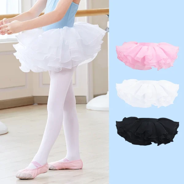 Ballet Skirt Girls Tutu Skirt Kids Ballet Tutu Puffy Ballerina Princess Tutu Stage Wear Tutu Dress Organza Pettiskirt - Image 2